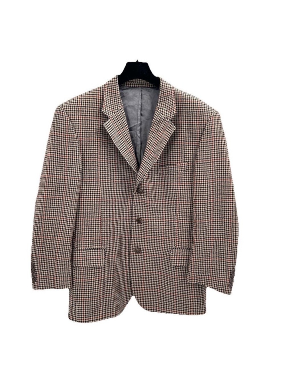 Loro Piana 100% Cashmere Tan Houndstooth Blazer Sports Coat